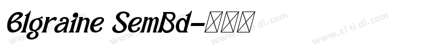 Elgraine SemBd字体转换